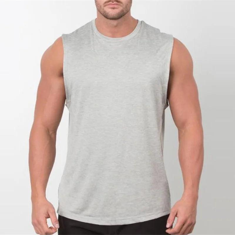 Men’s Plain Workout Tank – Sleeveless Muscle Gym Shirt - Bkonfec. Store Fashion