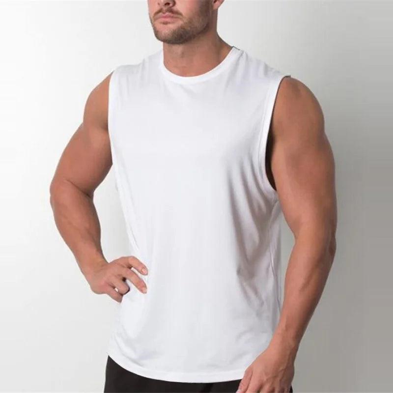 Men’s Plain Workout Tank – Sleeveless Muscle Gym Shirt - Bkonfec. Store Fashion