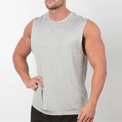 Men’s Plain Workout Tank – Sleeveless Muscle Gym Shirt - Bkonfec. Store Fashion