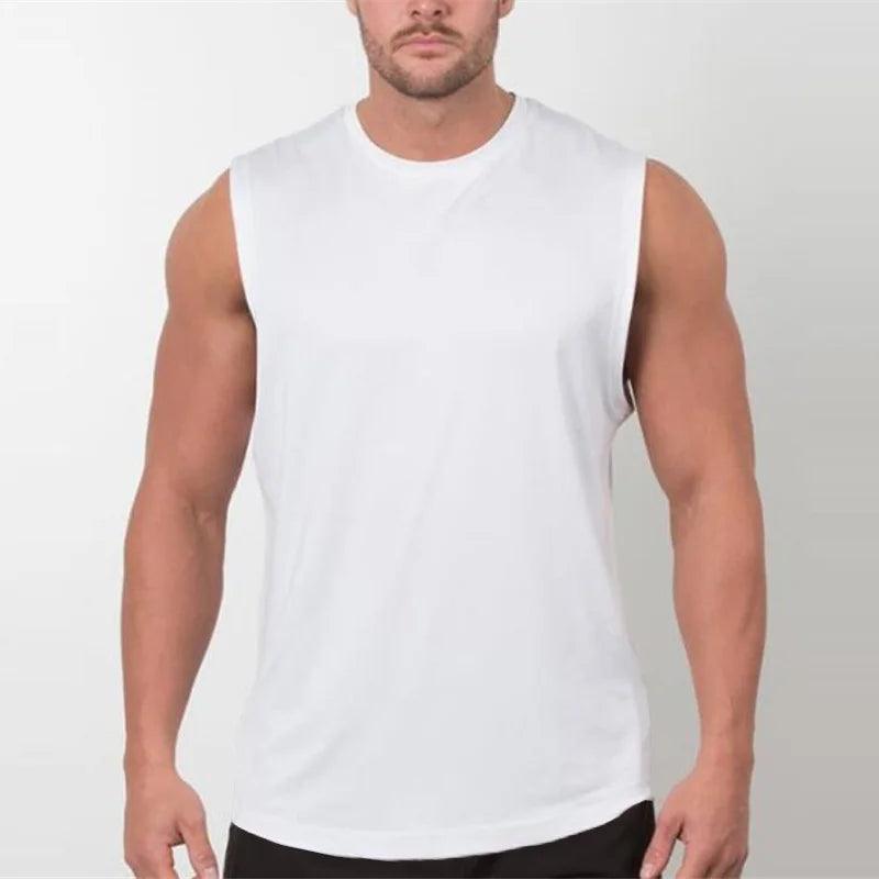 Men’s Plain Workout Tank – Sleeveless Muscle Gym Shirt - Bkonfec. Store Fashion