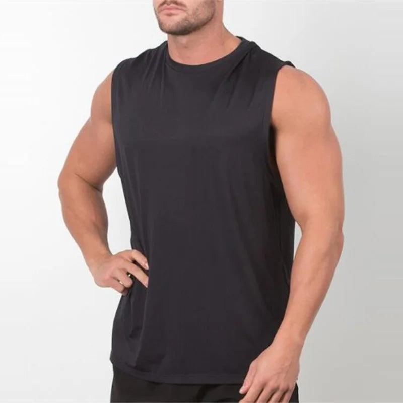 Men’s Plain Workout Tank – Sleeveless Muscle Gym Shirt - Bkonfec. Store Fashion