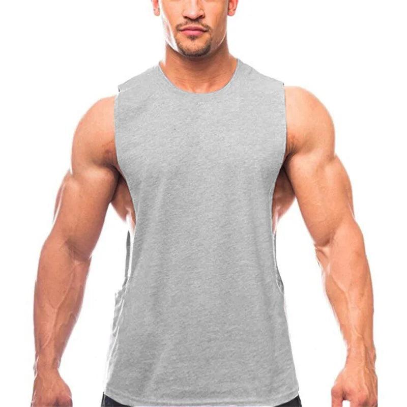 Men’s Plain Workout Tank – Sleeveless Muscle Gym Shirt - Bkonfec. Store Fashion