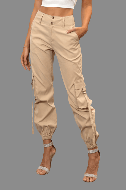 High Waist Cargo Pants - Bkonfec. Store Fashion