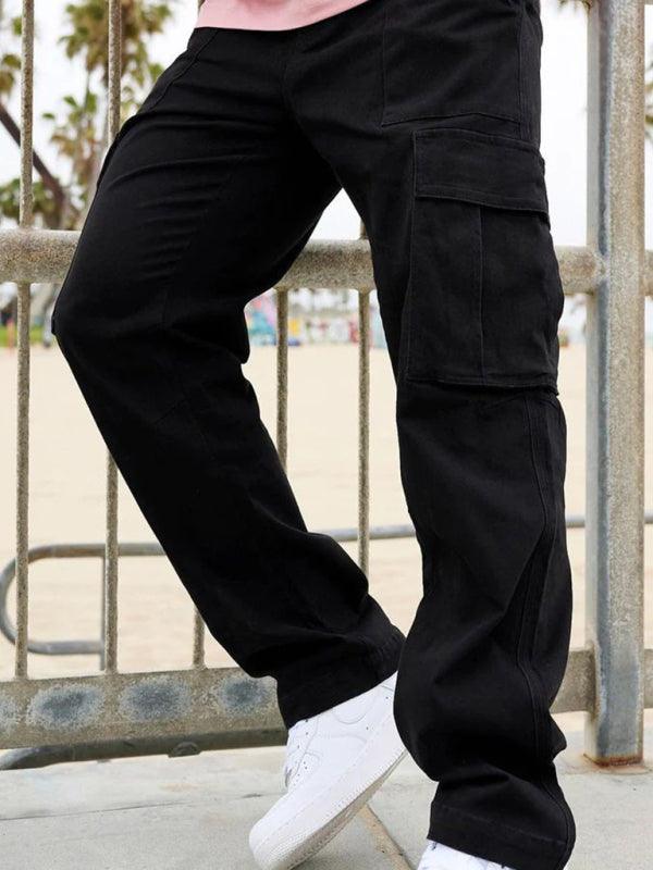 New Men's Cargo Pants – Large Pockets, Casual, Loose Fit, and Versatile - Bkonfec. Store Fashion